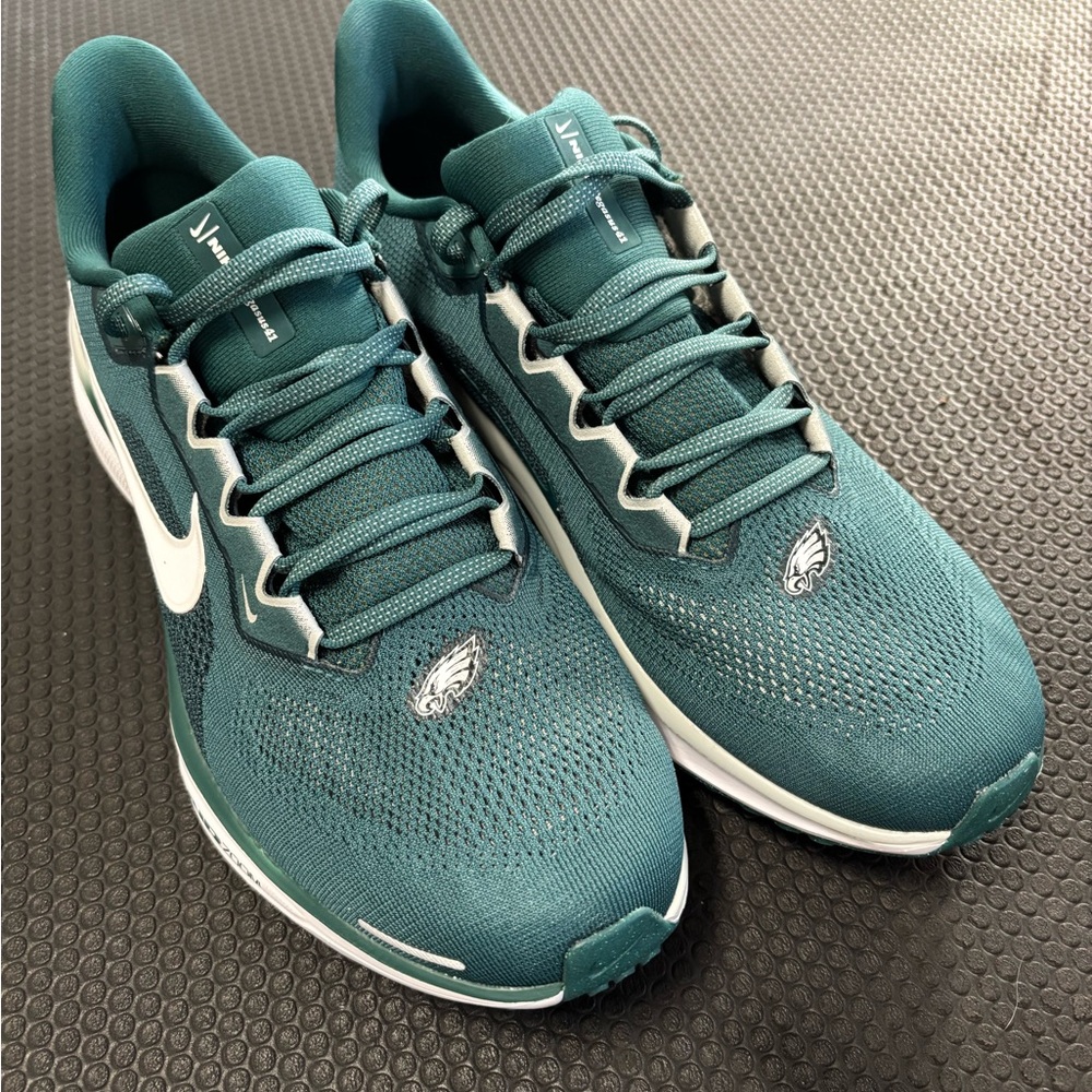 Nike Green Philadelphia Eagles Mesh Sneakers with White Swoosh